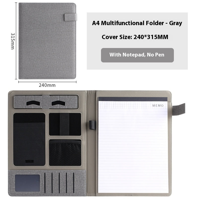 A4 Leder Ordner mit Multifunktion – Bild 8 | LuxeStyle