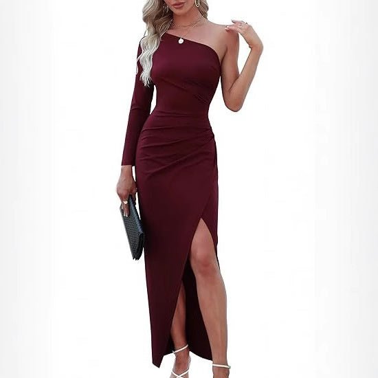Elegantes One-Shoulder Sommerkleid mit Schlitz – Bild 14 | LuxeStyle