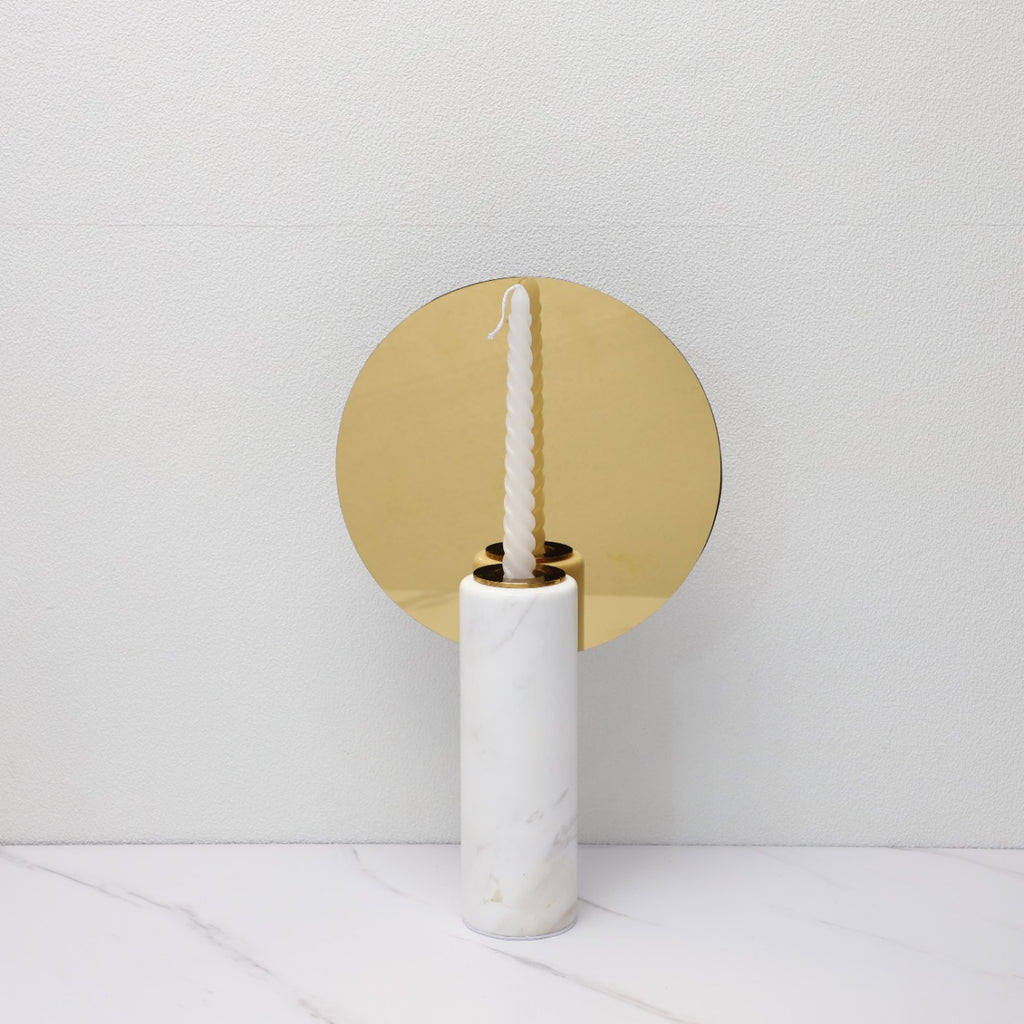Eleganter Kerzenhalter Gold-Marmor | LuxeStyle