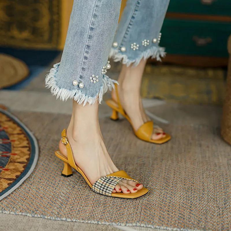Fashion-Sandalen mit eckiger Zehenpartie | LuxeStyle