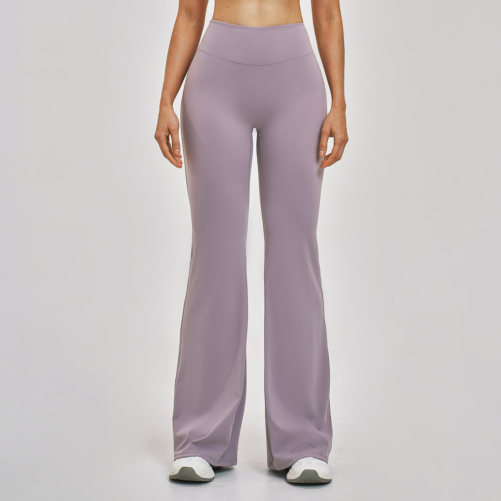 High-Waist Fitnesshose mit leicht ausgestelltem Bein