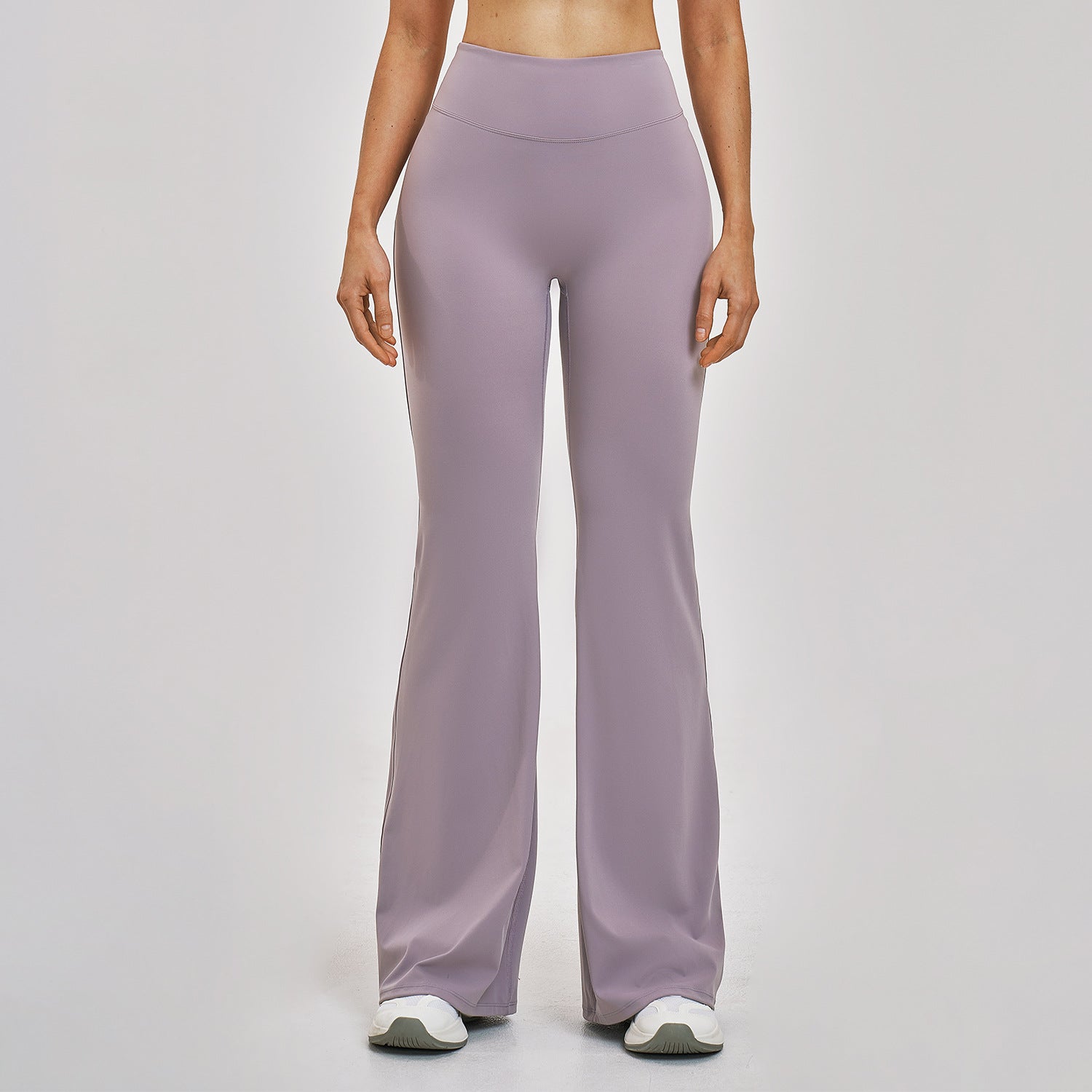 High-Waist Fitnesshose mit leicht ausgestelltem Bein
