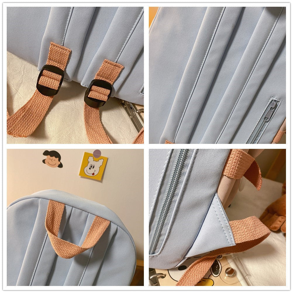 Reise-Schulrucksack mit Kontrastfarben