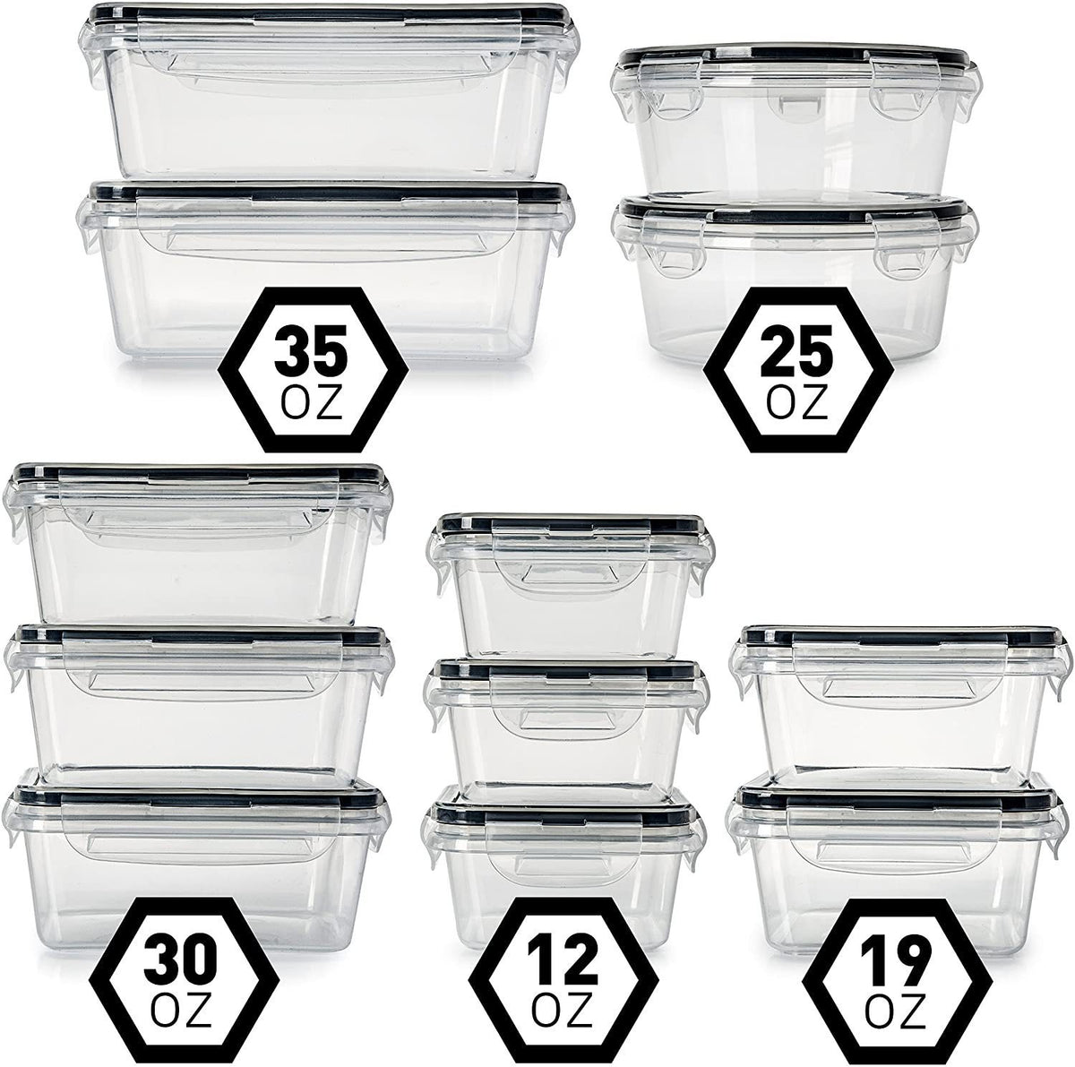 12er-Set Frischhaltedosen für Küche & Kühlschrank – Bild 16 | LuxeStyle