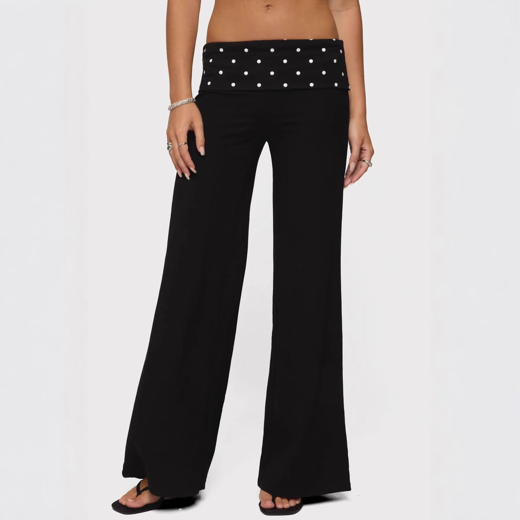 Leggings mit Polka-Dots und Patchwork-Design