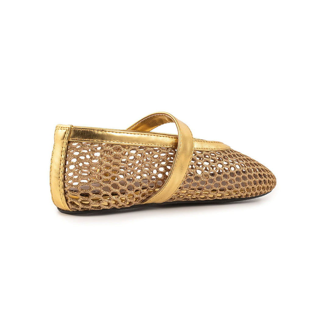 Mary Jane Mesh-Ballerinas mit Knöchelschnalle | LuxeStyle