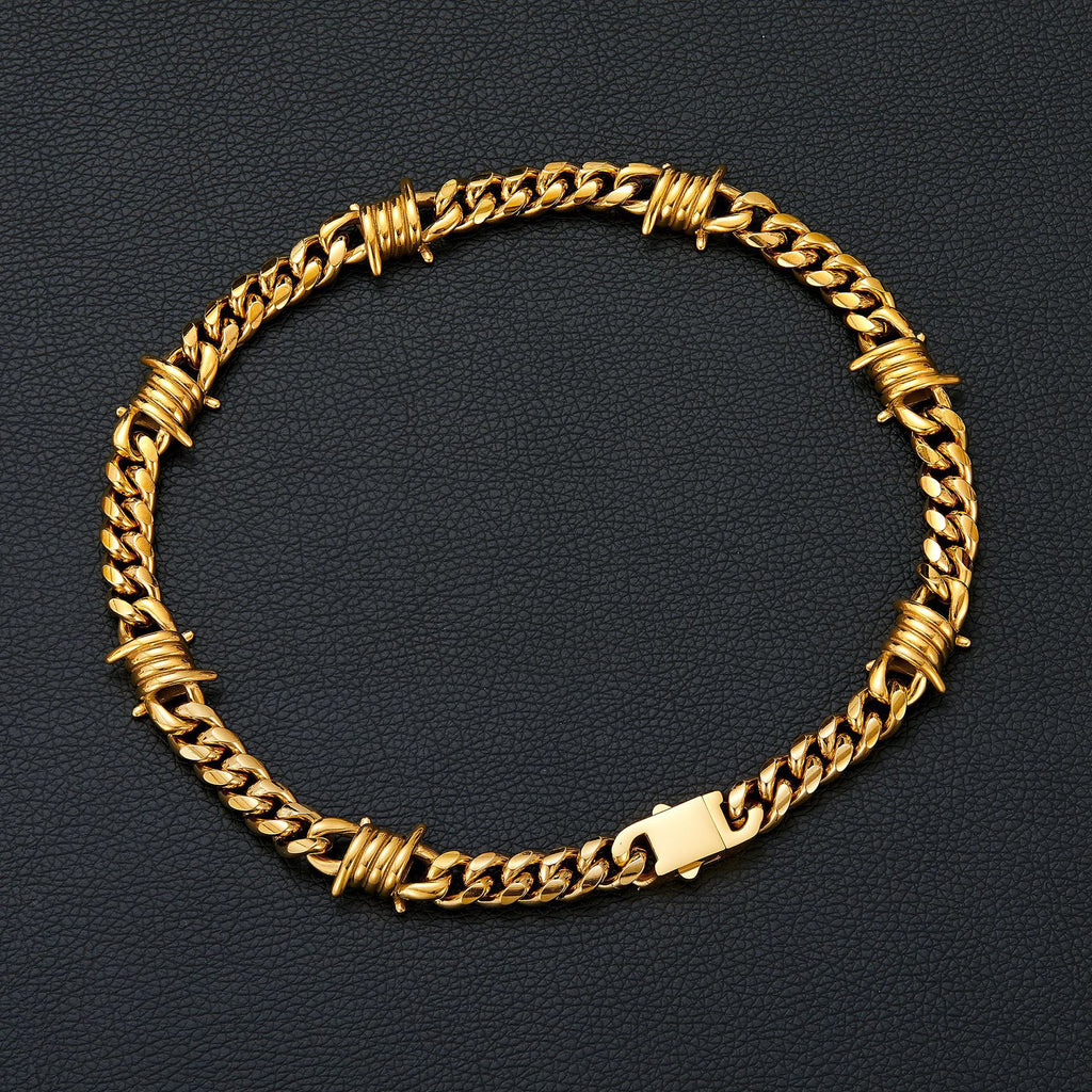 Herren-Halskette aus Edelstahl, Cuban-Kette