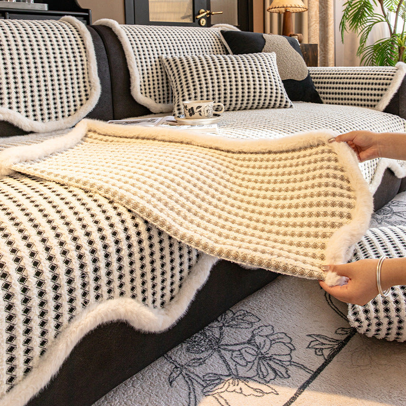 Fixer Anti-Rutsch Sofaüberwurf aus Chenille