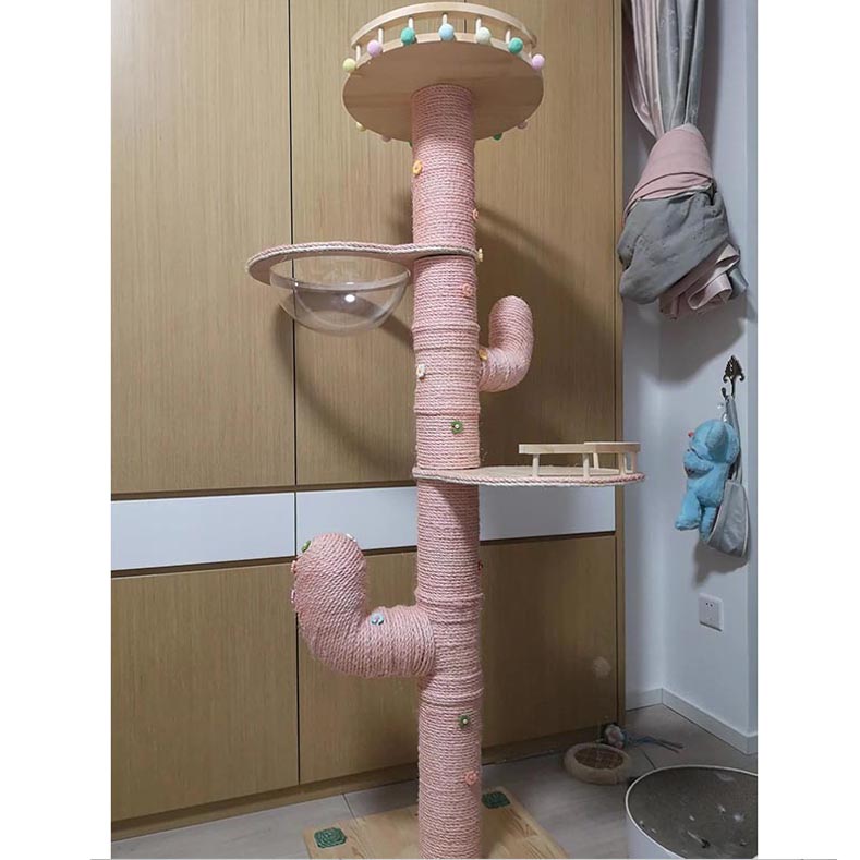 DIY Katzen-Kratzbaum im Kaktus-Design