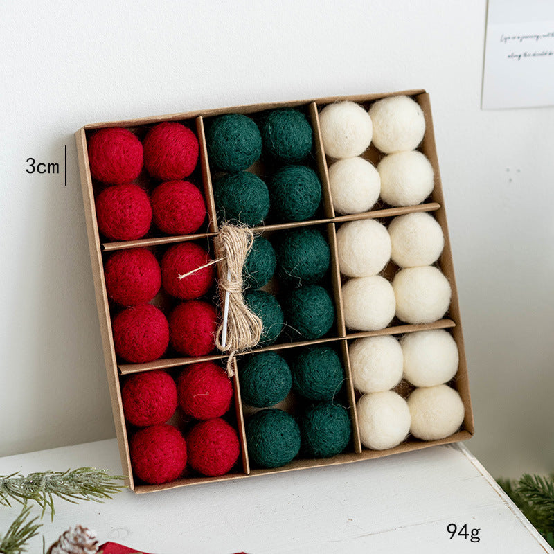 Weihnachtskugeln Filz & Schneeflocken · 36er-Set – Bild 3 | LuxeStyle