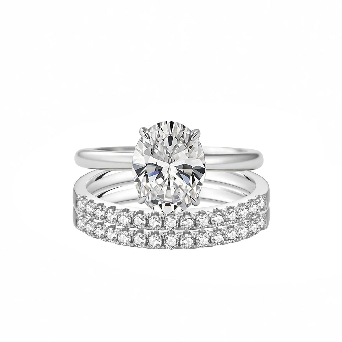 Ovaler Zirconring-Set – 2- oder 3-teilige Varianten – Bild 4 | LuxeStyle