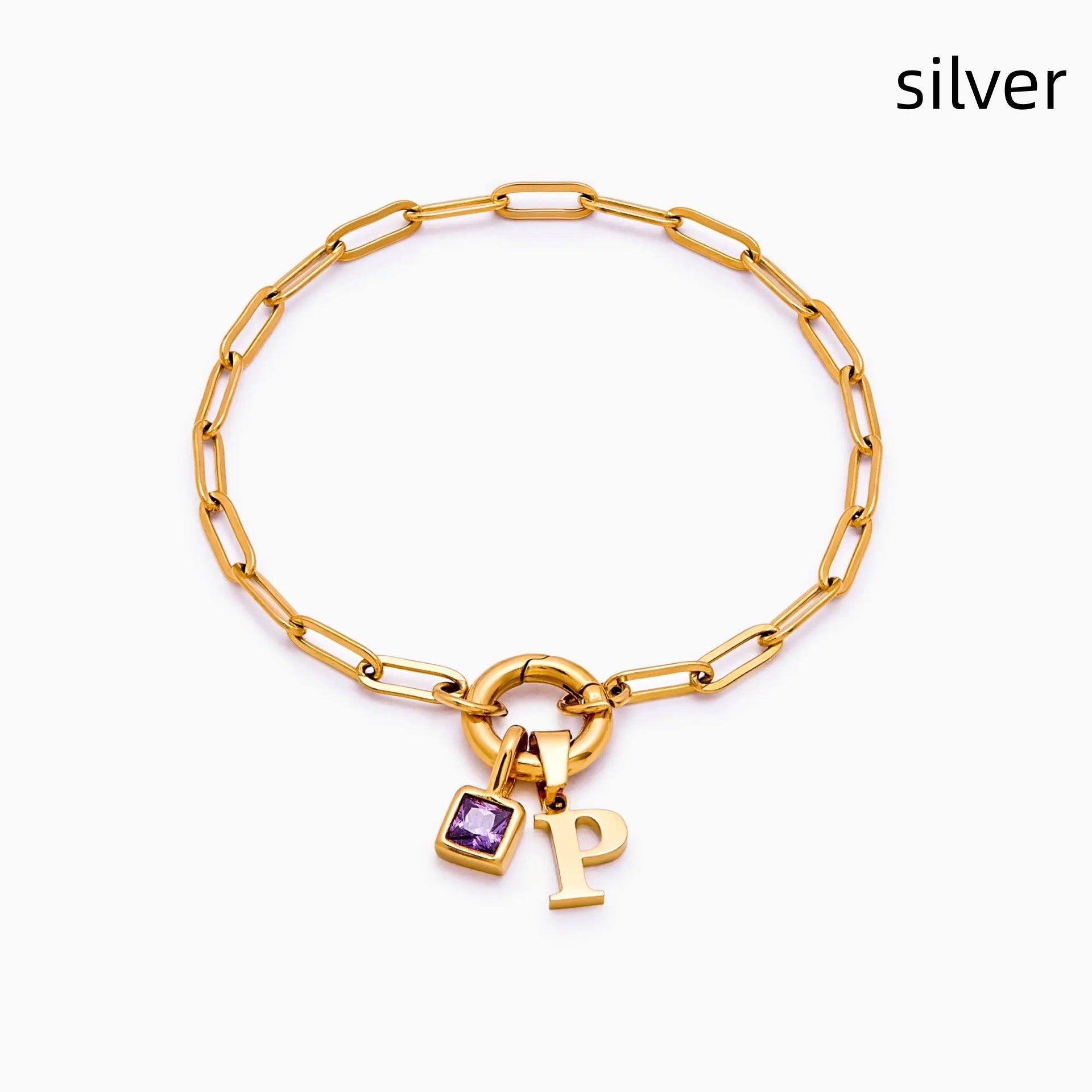 Gold-plattierter Papierklammer-Armband