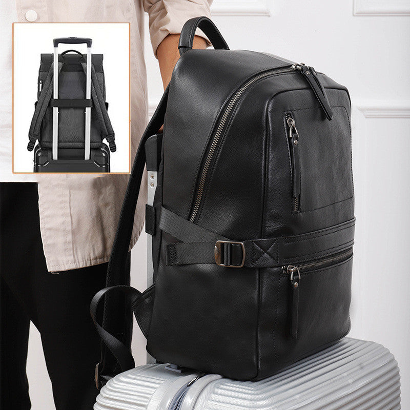 Business Commute Laptop Rucksack aus Leder