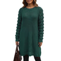 Strickkleid mit Jacquard-Ärmeln