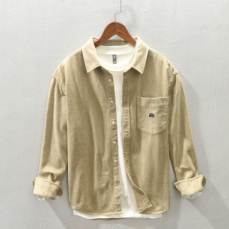 Herren Langarmshirt aus gebürsteter Baumwolle – Bild 6 | LuxeStyle