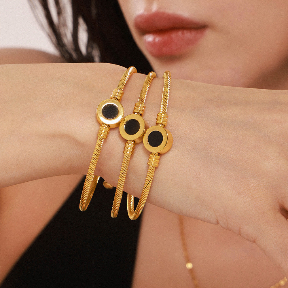 Doppelseitiges Armband aus Edelstahl – Bild 6 | LuxeStyle