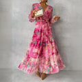 Elegantes Chiffonkleid mit Spitze – Bild 3 | LuxeStyle