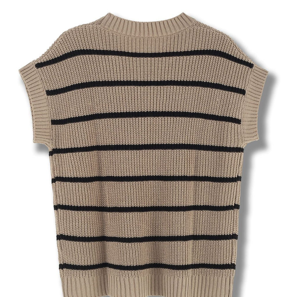 Gestreifter Pullover-Weste