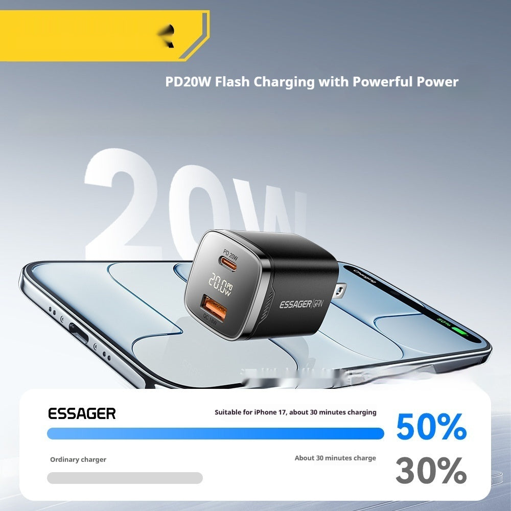 20W Reise-Ladegerät mit USB-A & USB-C