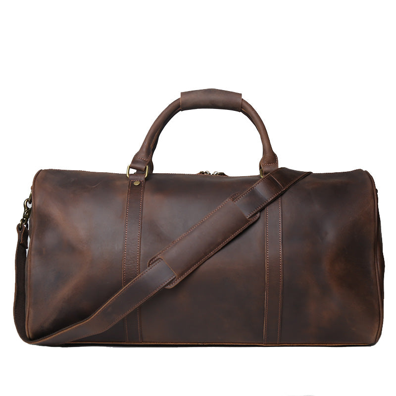 Retro-Reisetasche aus Crazy Horse Leder – Bild 3 | LuxeStyle