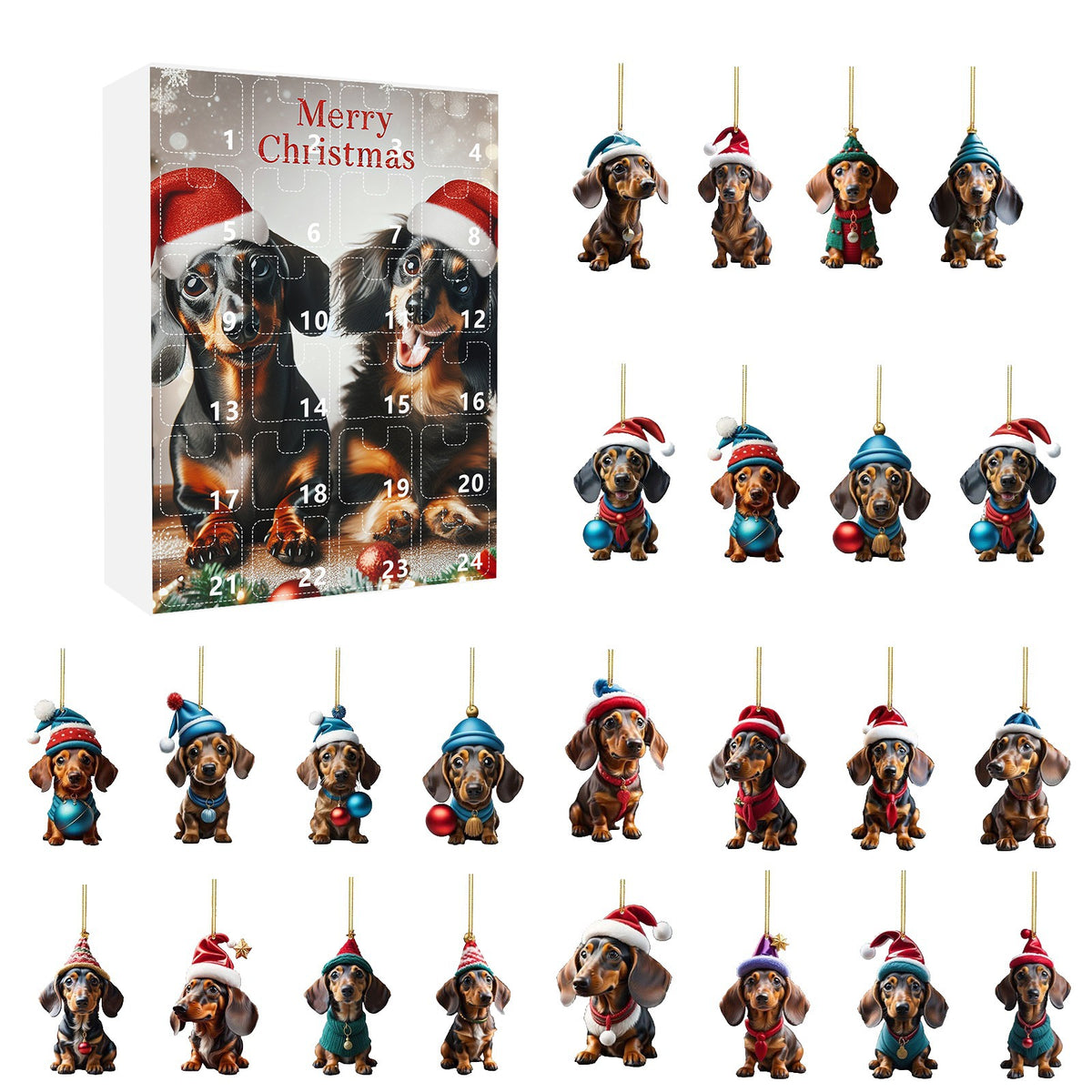 Weihnachts Countdown Tieranhänger Dekoration – Bild 3 | LuxeStyle