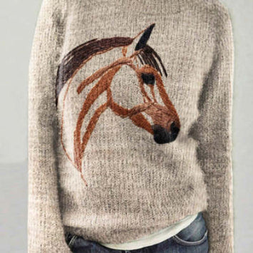 Blumiges Sweatshirt mit Rundhalsausschnitt – Bild 3 | LuxeStyle