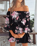 Elegantes Off-Shoulder Print-Kleid – Bild 13 | LuxeStyle