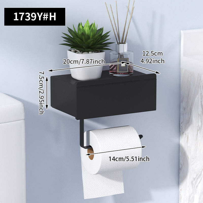 Badezimmerregal mit Toilettenpapierhalter, ohne Bohren