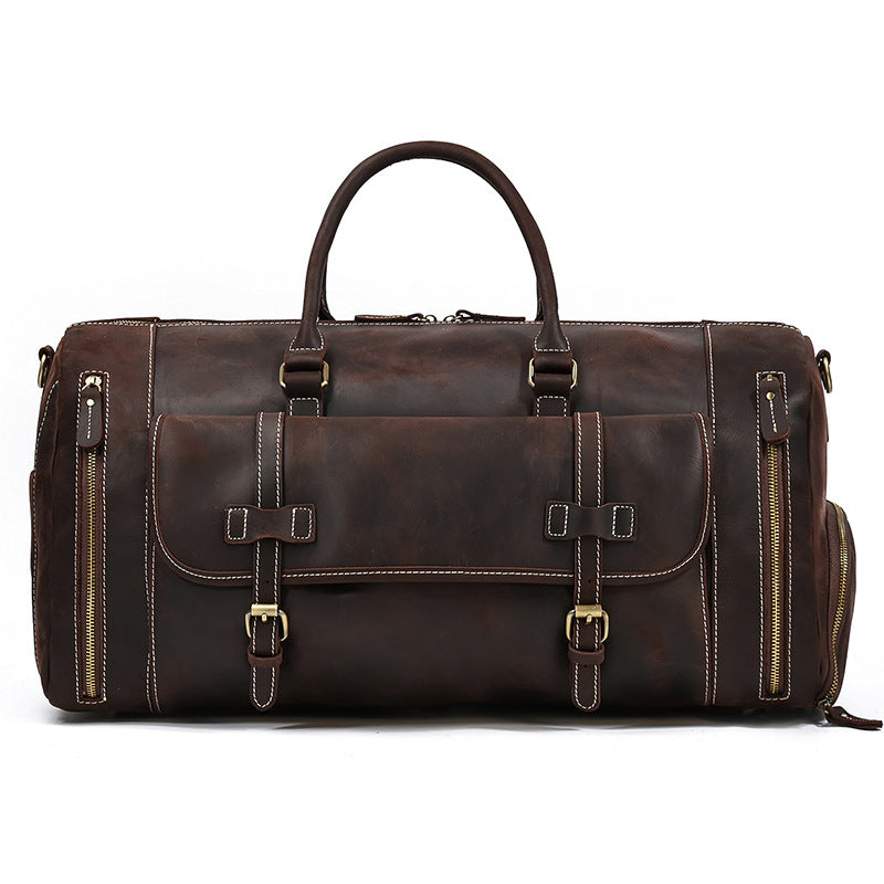 Reisetasche aus pflanzlich gegerbtem Leder