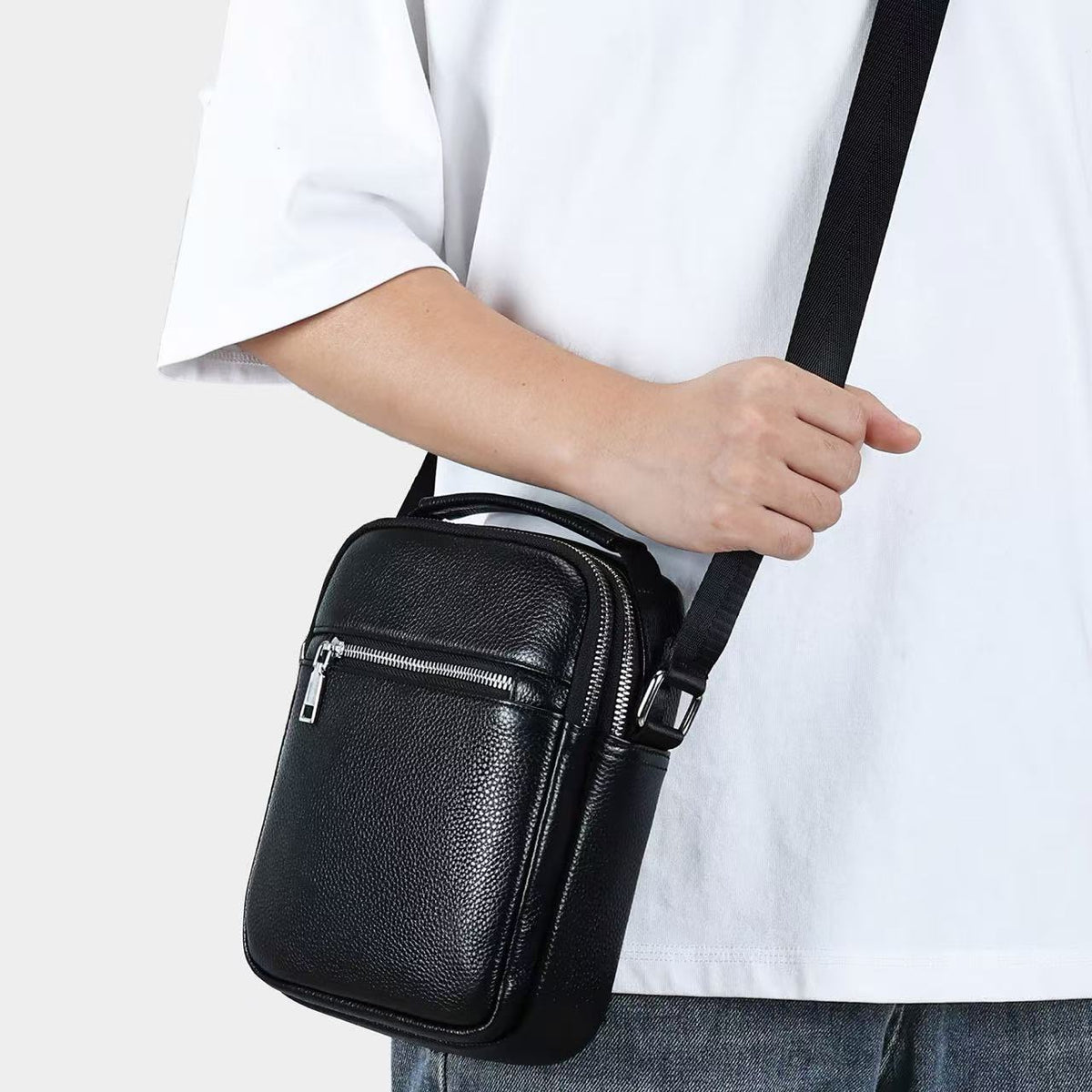 Rindsleder-Crossbody Bag für den Alltag | LuxeStyle