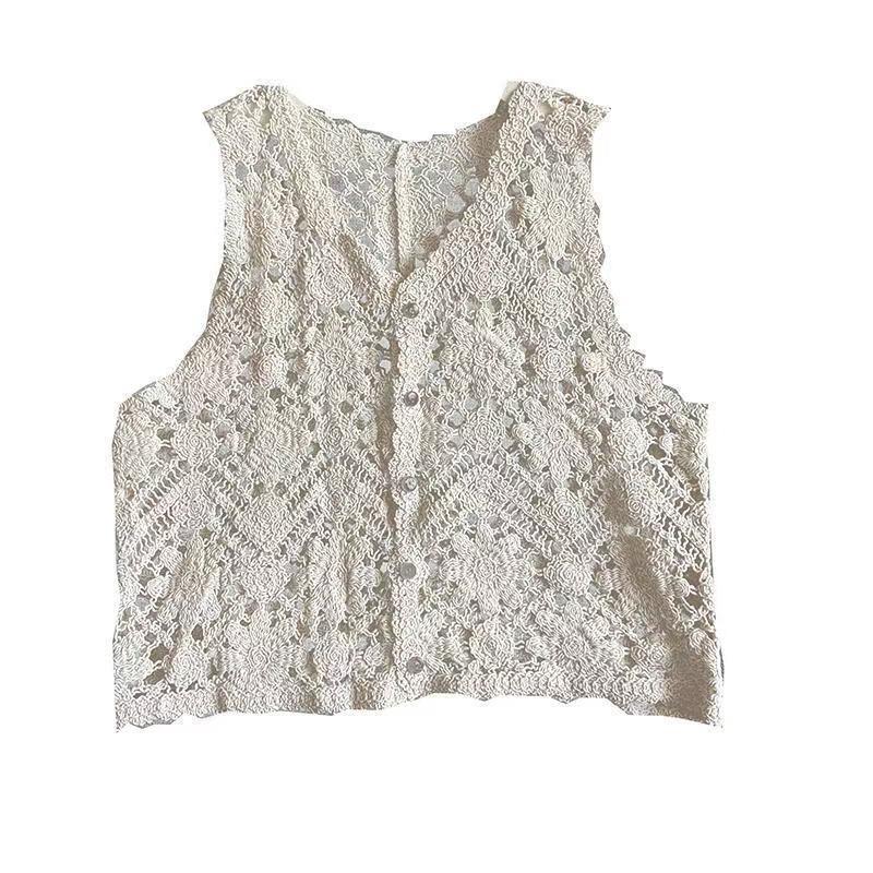 Gestrickte ärmellose Weste mit Aushöhlungen – Bild 7 | LuxeStyle