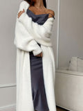 Flauschiger Oversized Strick-Cardigan