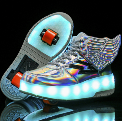 Rollschuhe mit Doppelhäufigkeit und LED-Licht