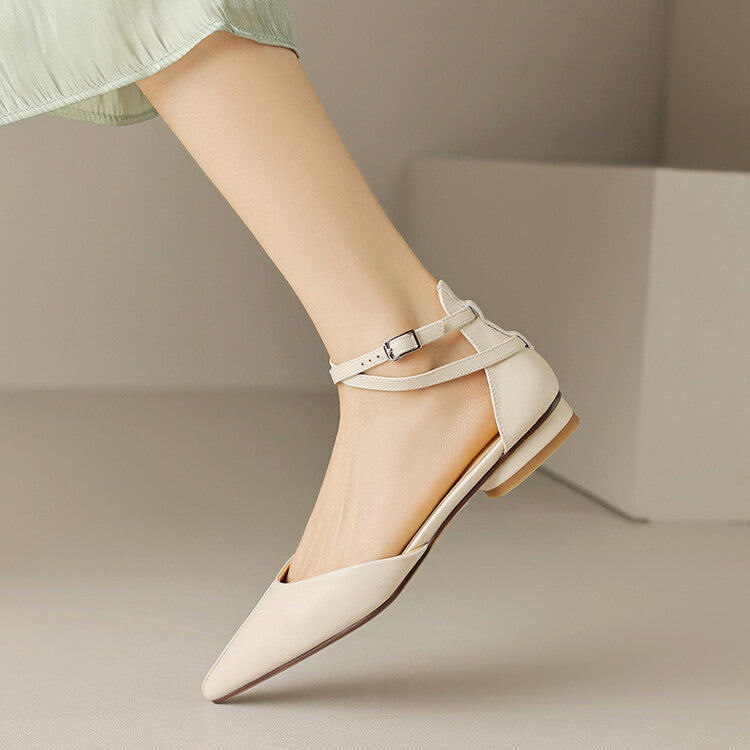 Cross Buckle Hollow Pumps aus Rindsleder – Bild 2 | LuxeStyle
