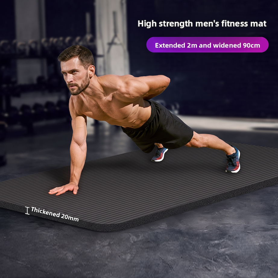 Rutschfeste, extra-lange Yoga- und Fitnessmatte