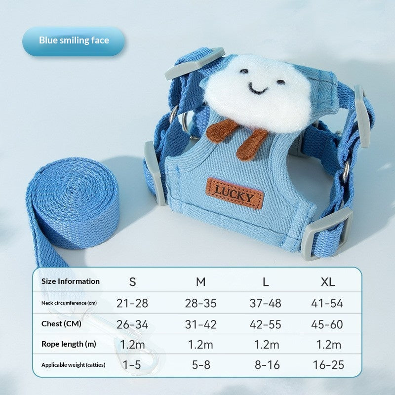 Atmungsaktive Denim-Leine für Hunde