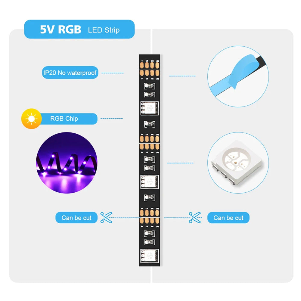 RGB Smart LED Streifen 30 Stück – Bild 6 | LuxeStyle
