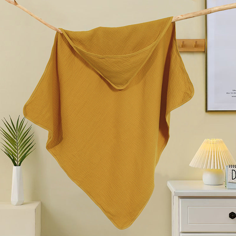 Einfarbiges Baumwoll-Krepp-Tuch für Babys – Bild 4 | LuxeStyle