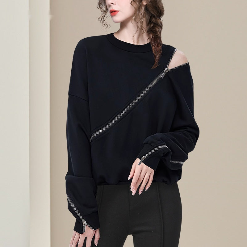 Damen-Western-Shirt - schlankes Fit, schwarz, lila