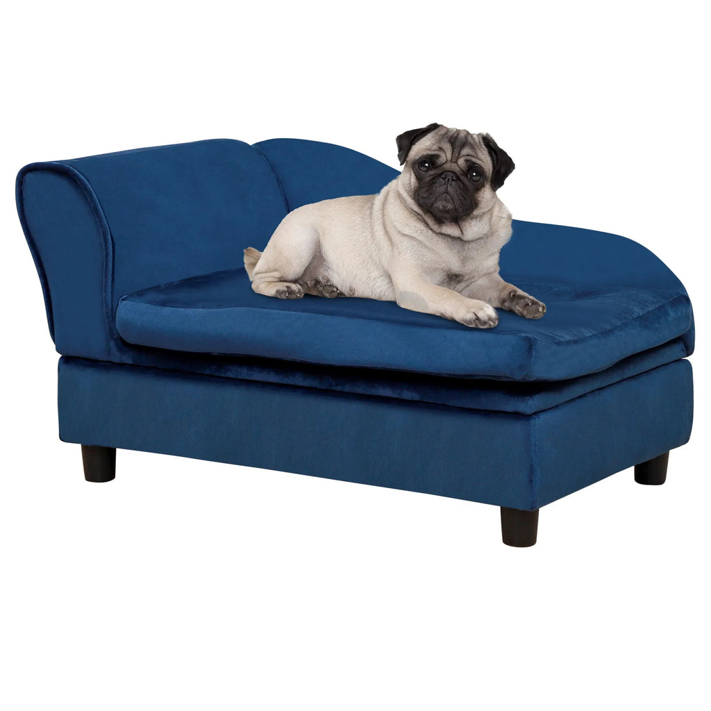 Hundebett mit Stauraum, Blau