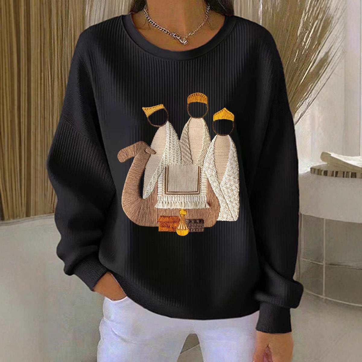 Weihnachts-Pullover Damen 3D-Druck