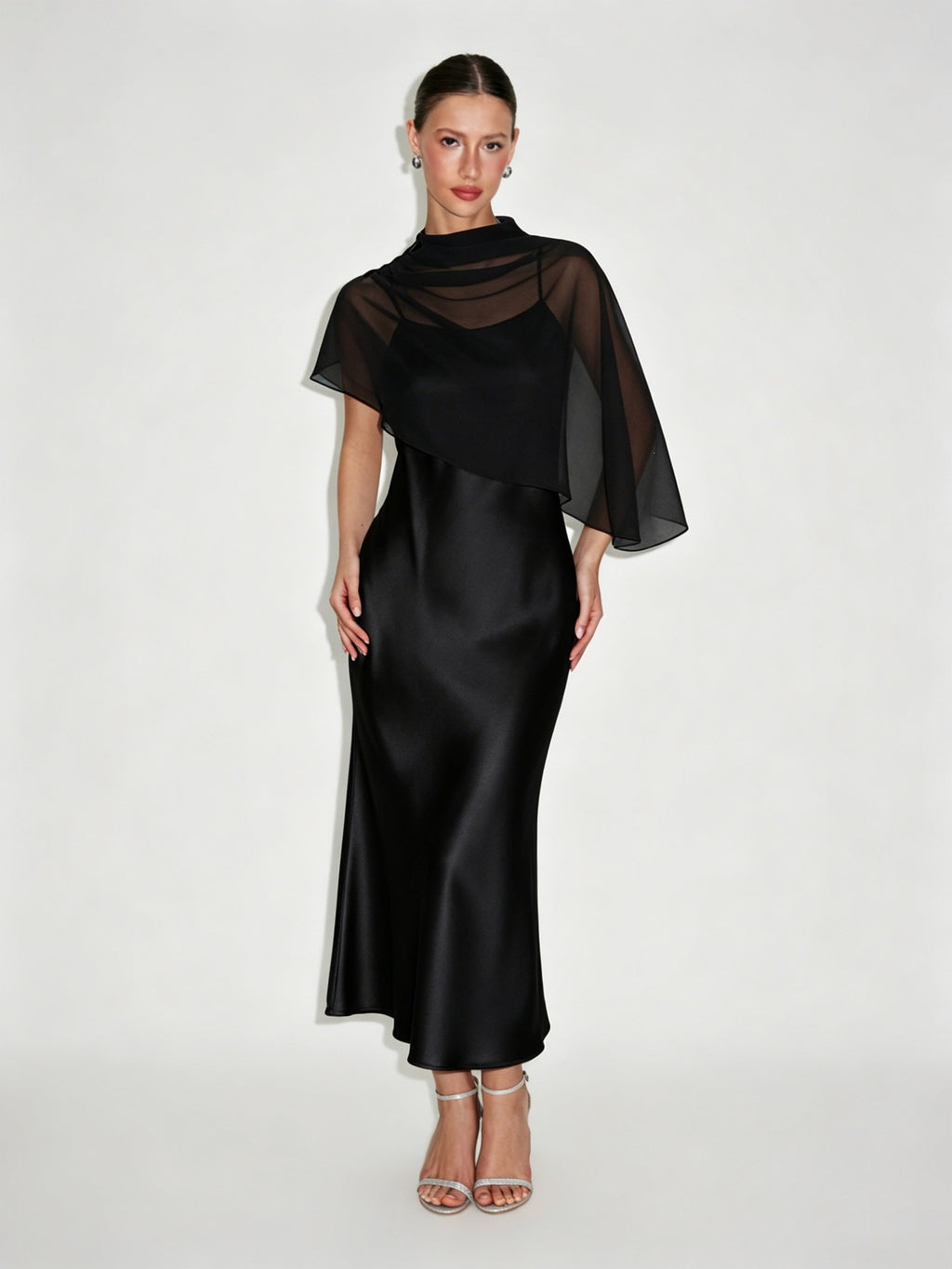 Leicht Luxus Schulterumhangkleid Damen