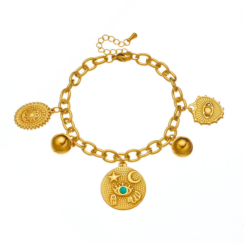 Vintage Türkis-Herz-Armband – Bild 1 | LuxeStyle