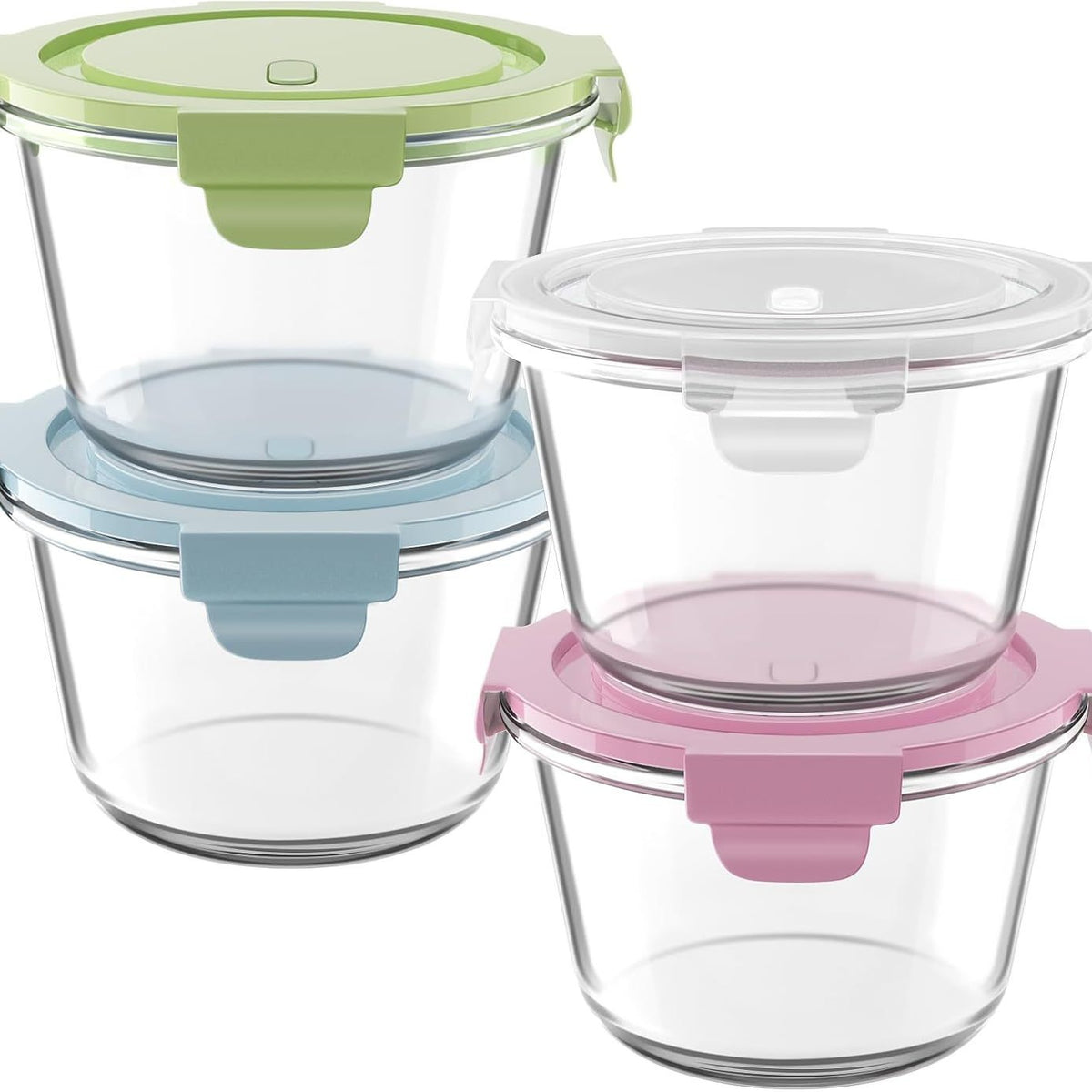 Glas-Lunchbox mit Fächern – 4er-Set – Bild 3 | LuxeStyle