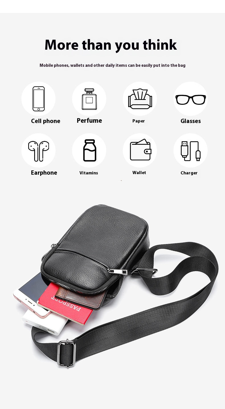 Lässige Leder-Brusttasche für Herren