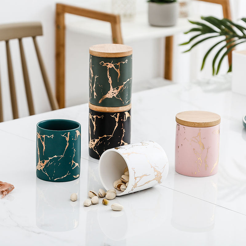 Keramik-Vorratsdose mit Bambusdeckel – Bild 4 | LuxeStyle