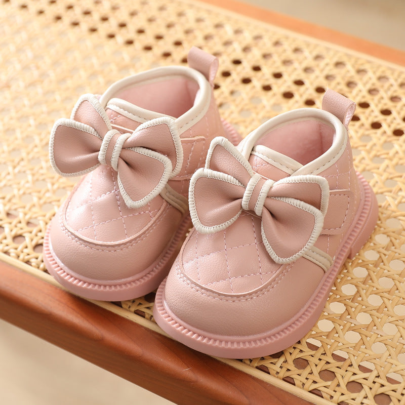 Mädchen Baby Baumwollschuhe mit Schleife