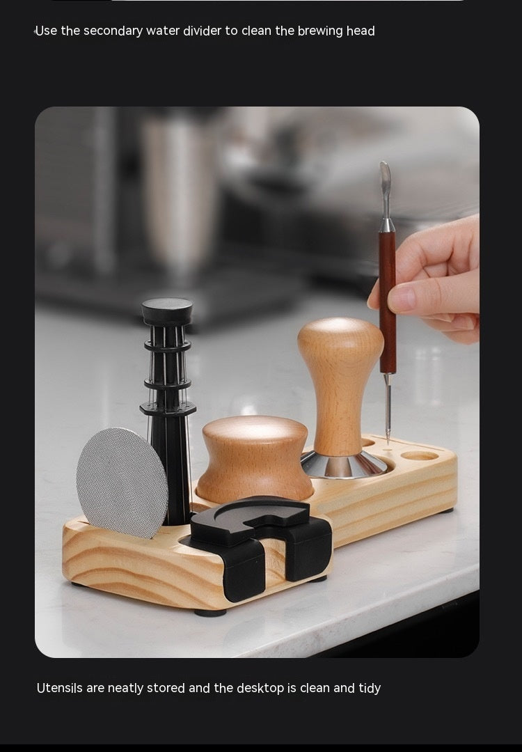 Universal Kaffeepress-Basis aus Buchenholz