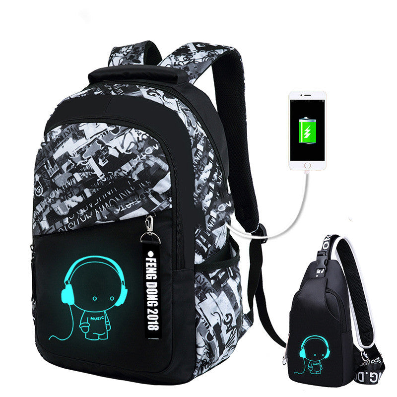 Cross‑border Schülerrucksack mit geometrischem Muster – Bild 6 | LuxeStyle