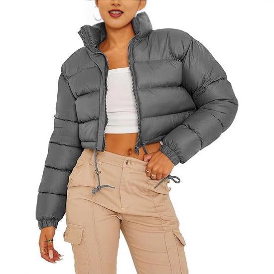 Weisser Pufferjacke mit Seitentasche – Bild 4 | LuxeStyle